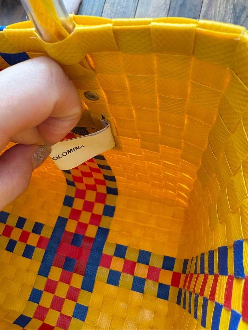 マルニフラワーマーケット　カゴバック　黄色　イエロー