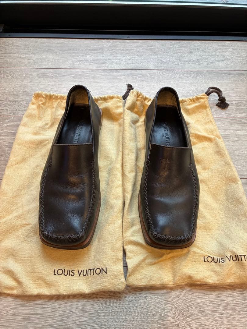 【美品】Louis Vuitton ダークブラウン ローファー