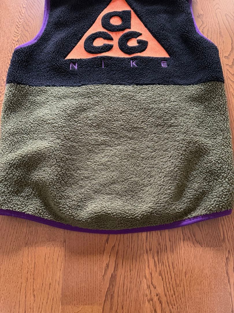 NIKE ACG フリースベスト 紫/緑/黒