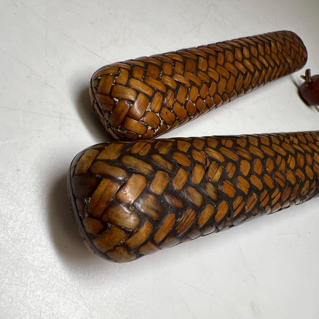 江戸時代　在銘網代煙管筒　43g 東Y8-0203②