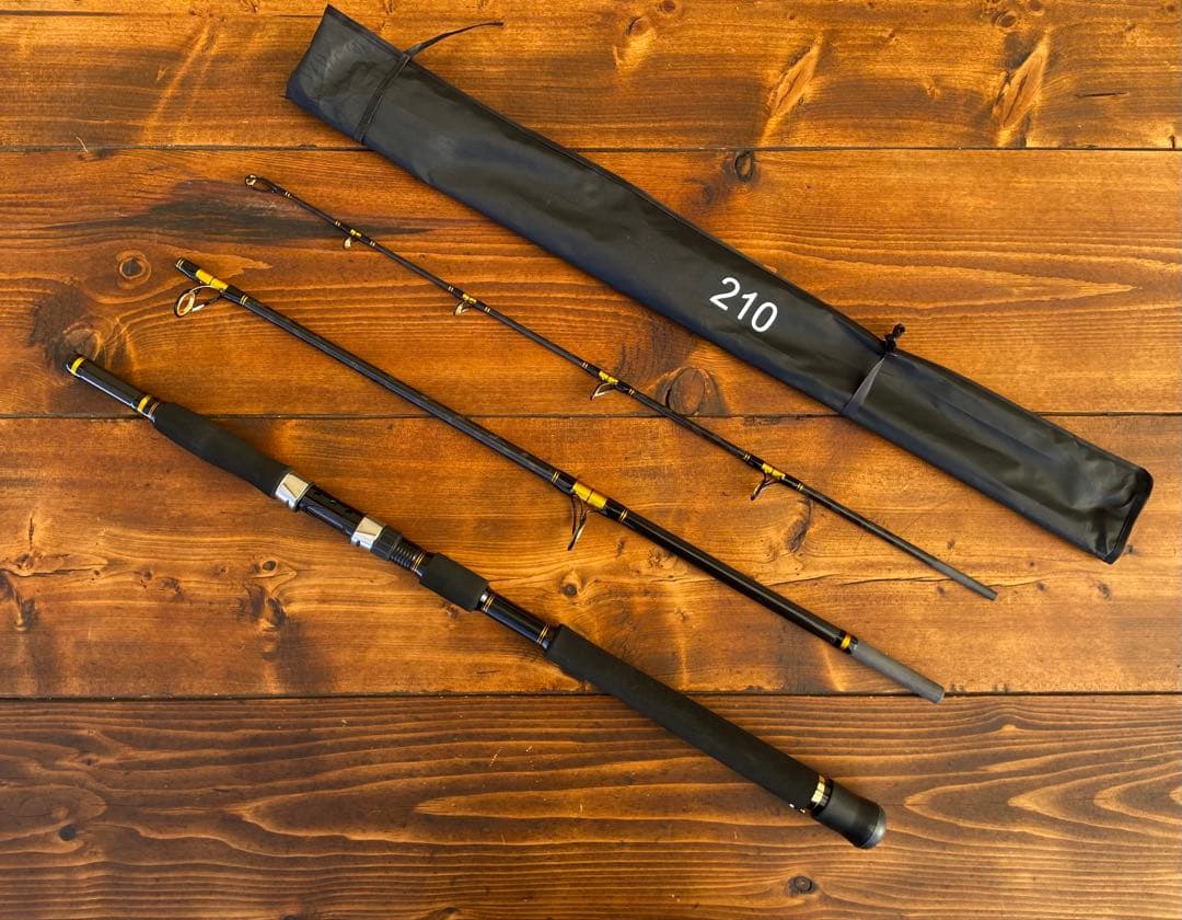 ジギングセット　船釣り　3P パックロッド　スロージギング　ブラック　7ft