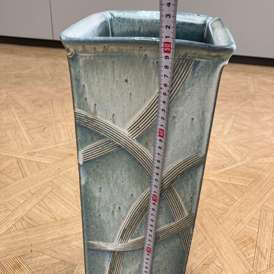 信楽焼傘立て角線模様