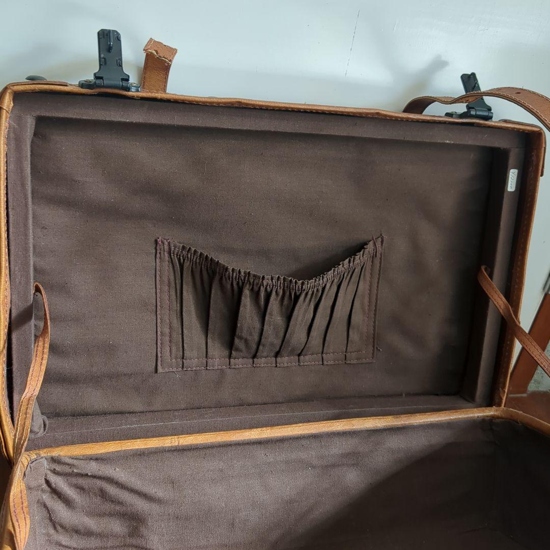 アンティーク　レザースーツケース　トランク　レトロ雑貨