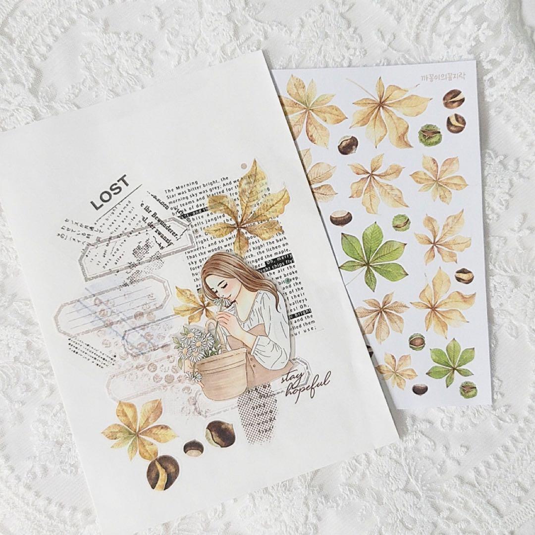 コラージュ素材　紙もの　素材紙　【1429】