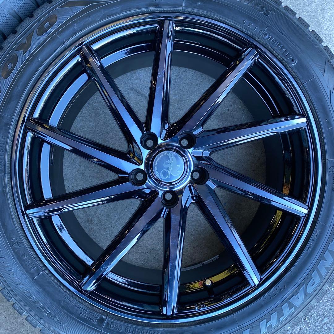 中古バリ溝トーヨースタッドレスセット225/55R19 ハリアー 送料無料