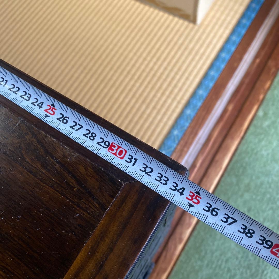 日本の伝統的な木製タンス　時代箪笥風　鍵付き　工芸品