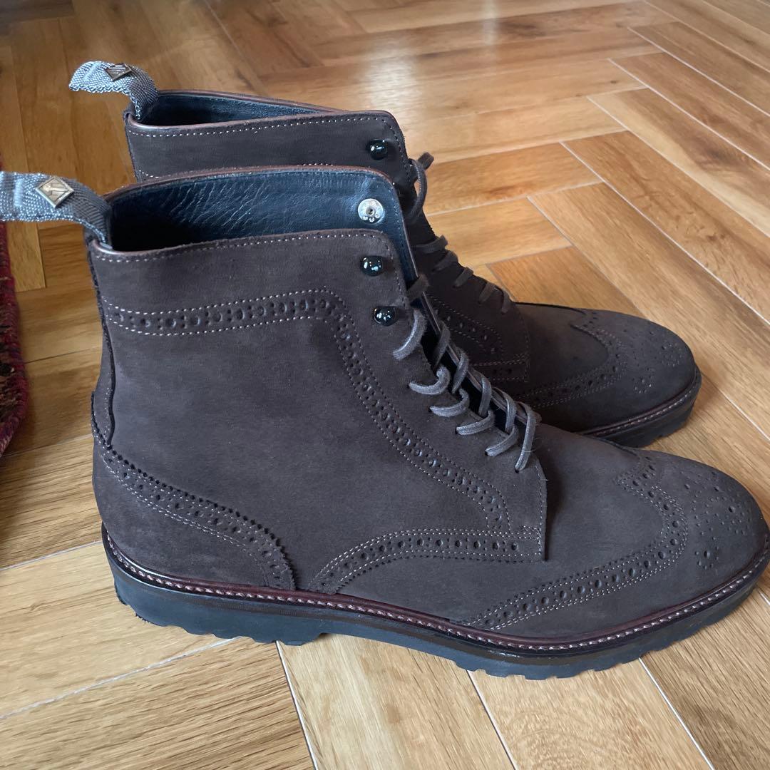 WHダブルエイチスエードブーツブラウンサイズ8.5