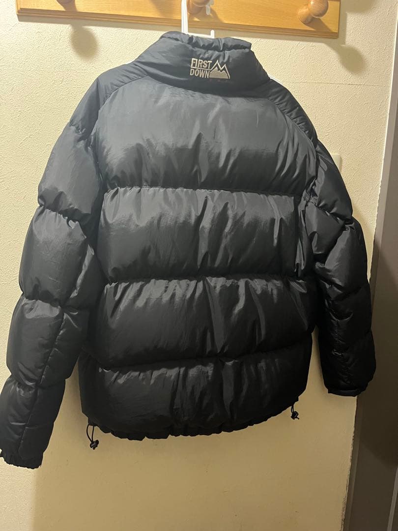 FIRST DOWN ブラック ダウンジャケット Lサイズ