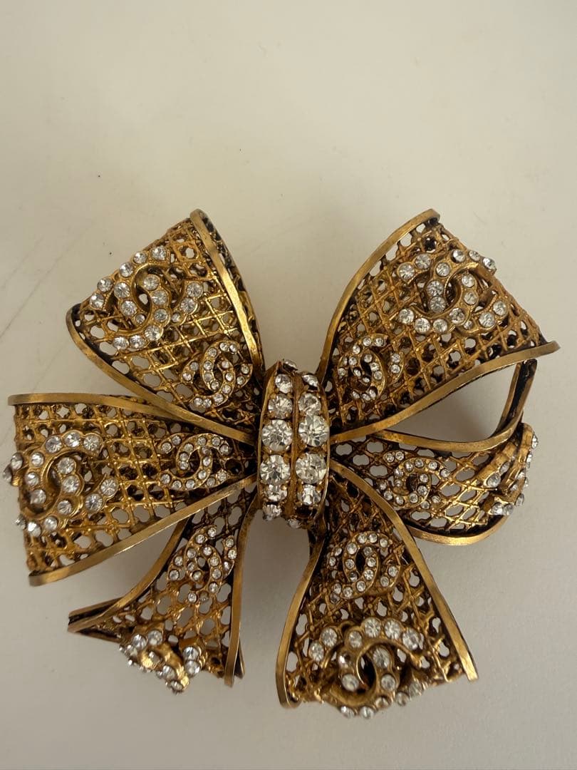 CHANEL ヴィンテージ リボン ブローチ