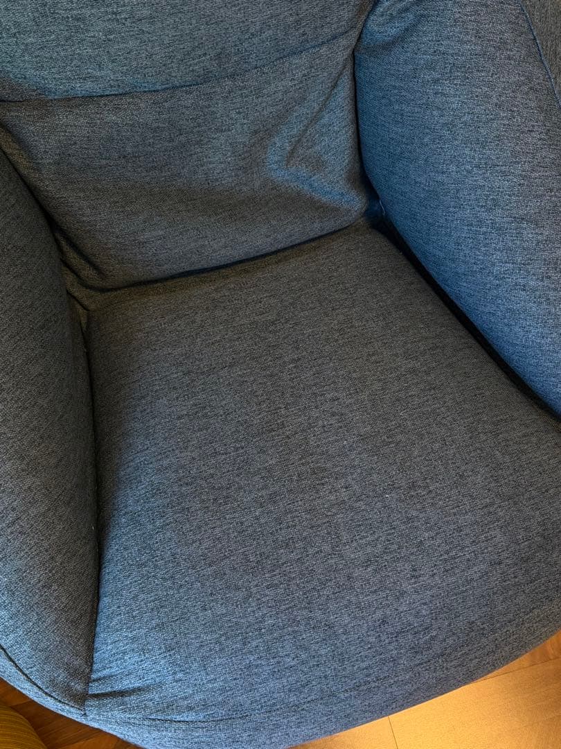 【2点セット】無印良品 空気でできたソファ　ブルー&グレー