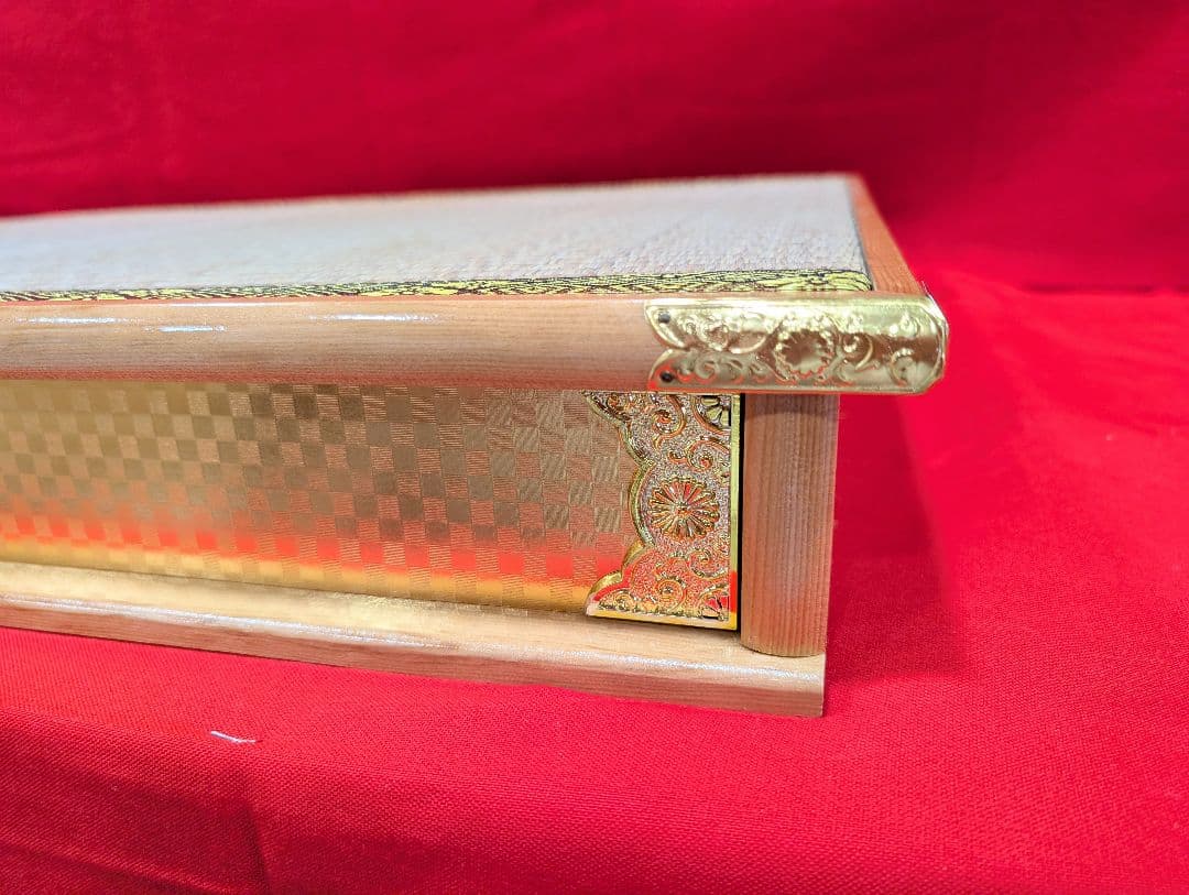 45号 黄金鶴 御殿台 セパレート 飾り台 畳台 金色 繧繝 金具 雛人形