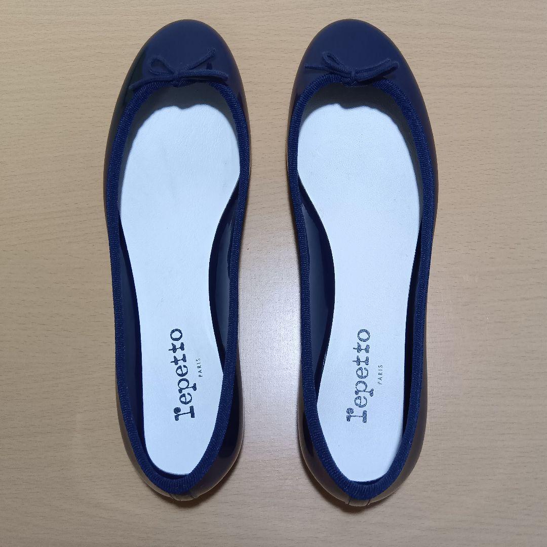 レペット フラットシューズ バレエ レイン サンドリオン ラバー 濃紺 40