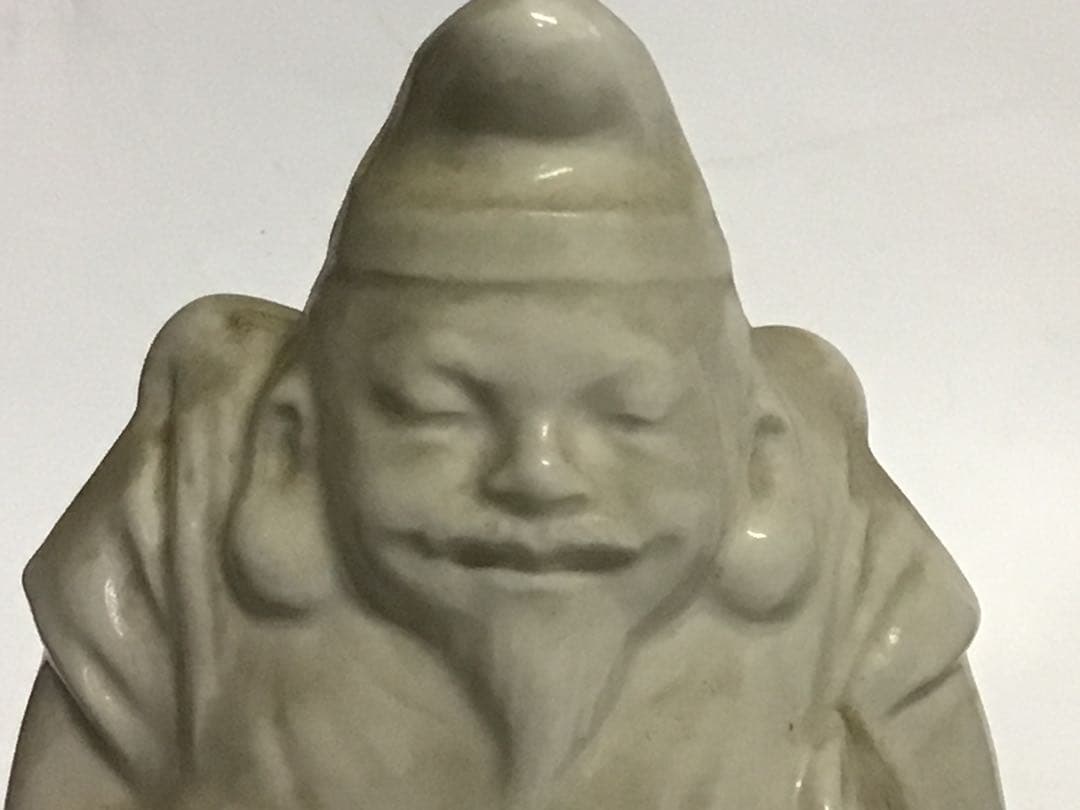 陶器製 福の神像 置物 クリーム色