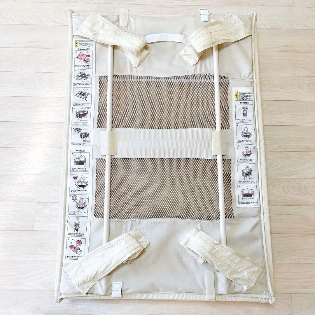 【美品】Aprica アップリカ ココネルエアー　ホワイト　ベビーベッド