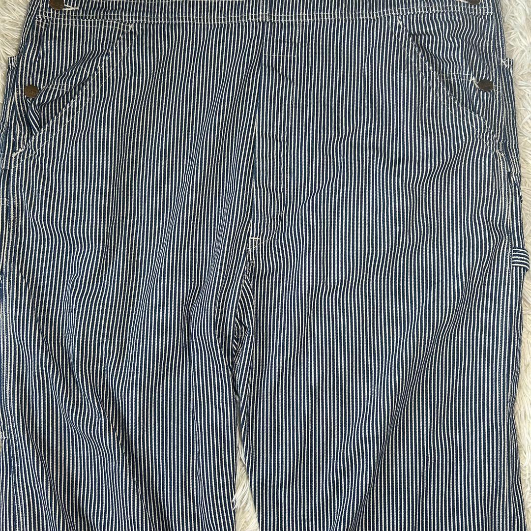 美品　Lee リー　LM7254 ヒッコリー 3L 大きいサイズ オーバーオール