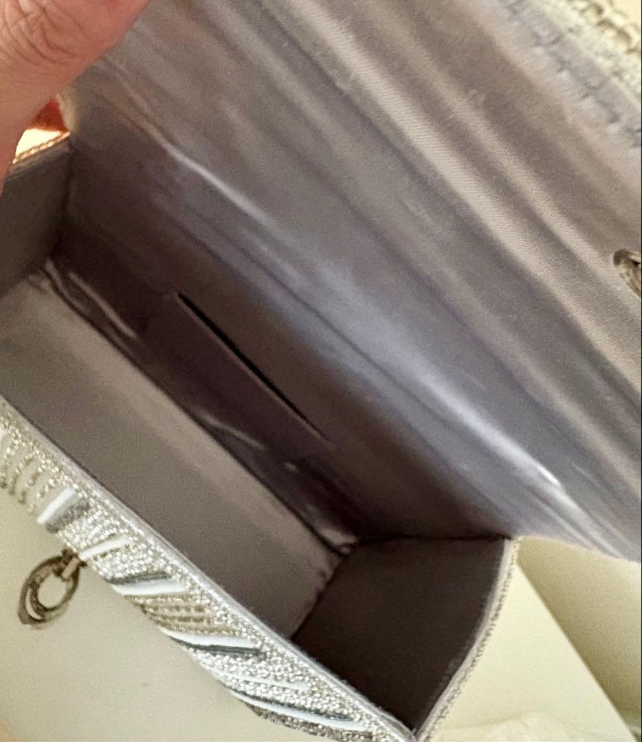 グラスビーズ　ハンドバッグ　日本製　手刺繍　パーティバック　和装