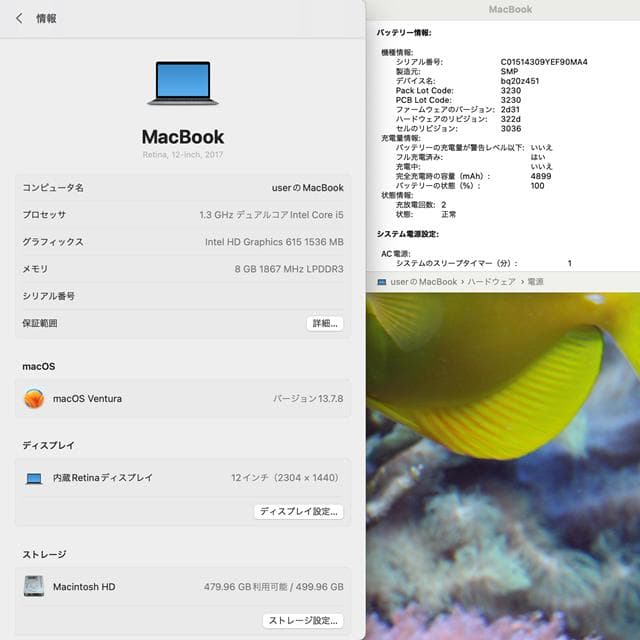 MacBook本体 MacBook 2017 i5/8GB/512GB_SPG