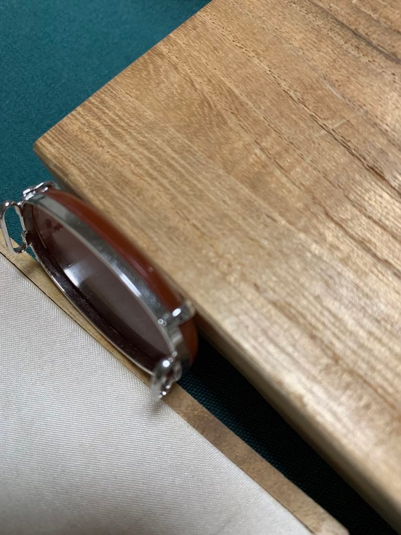 天然石瑪瑙帯留桐箱入