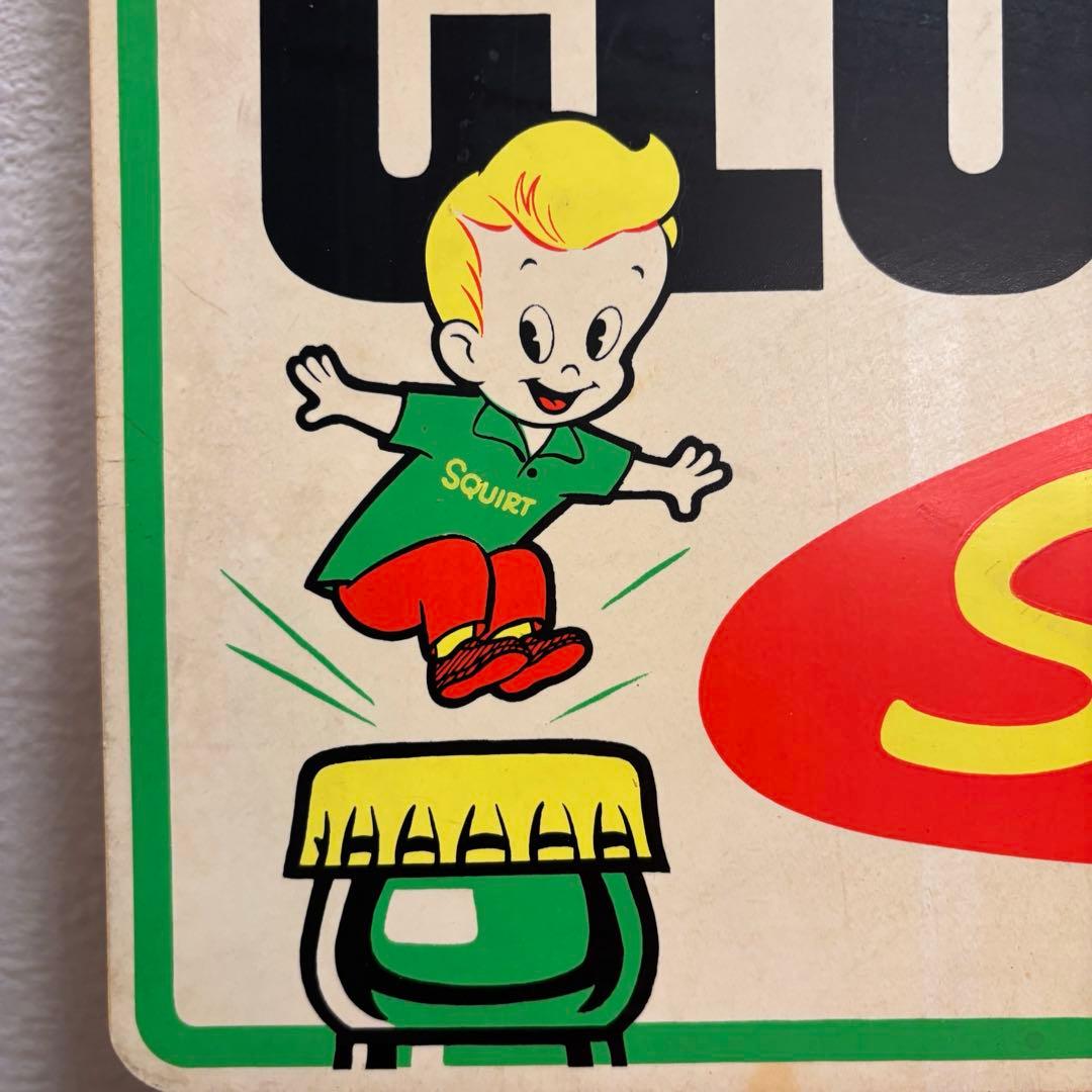【Squirt スクワート】ヴィンテージ両面プラスチック製看板