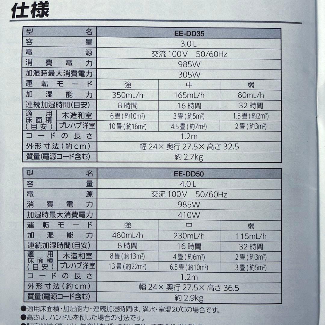 象印 加湿器 スチーム式加湿器 EE-DD50-WA 4.0L