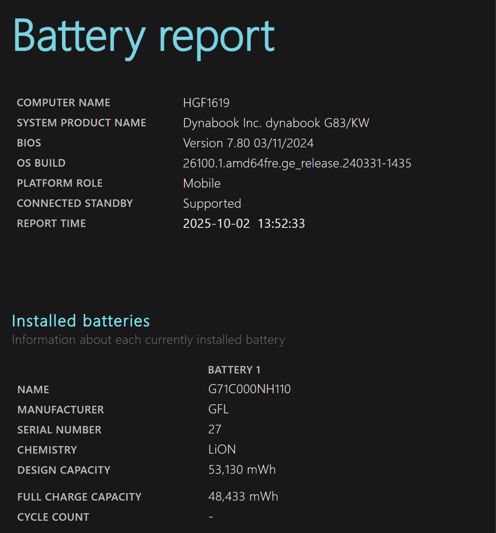 DYNABOOK G83KW i5第12世代 高級超軽型ノートPC