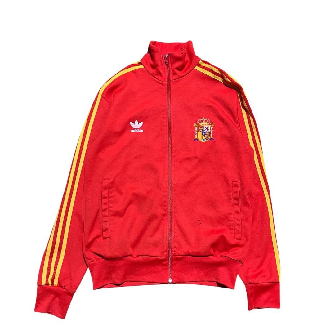 adidas スペイン代表　トラックジャケット　トレフォイル　赤黄　2XO