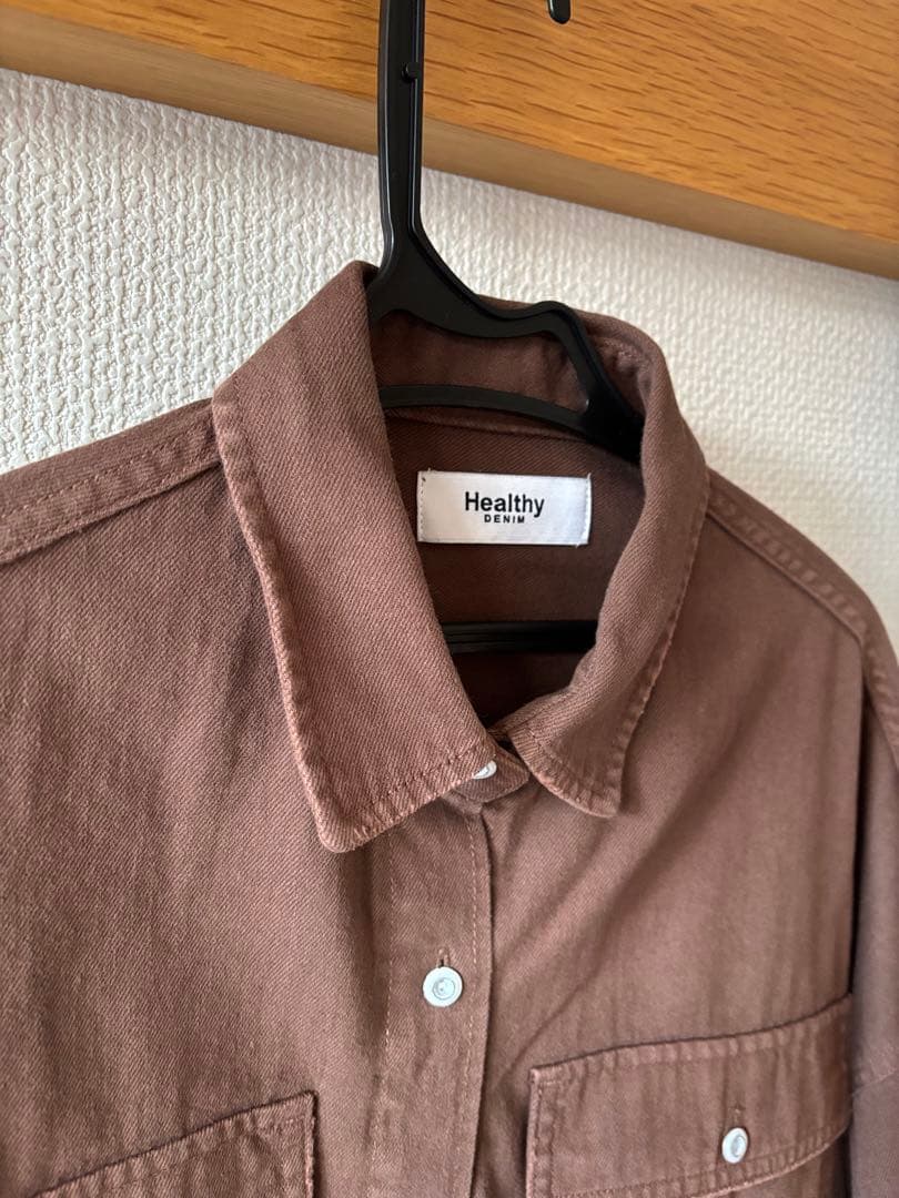 Healthy denim ブラウン 長袖シャツ