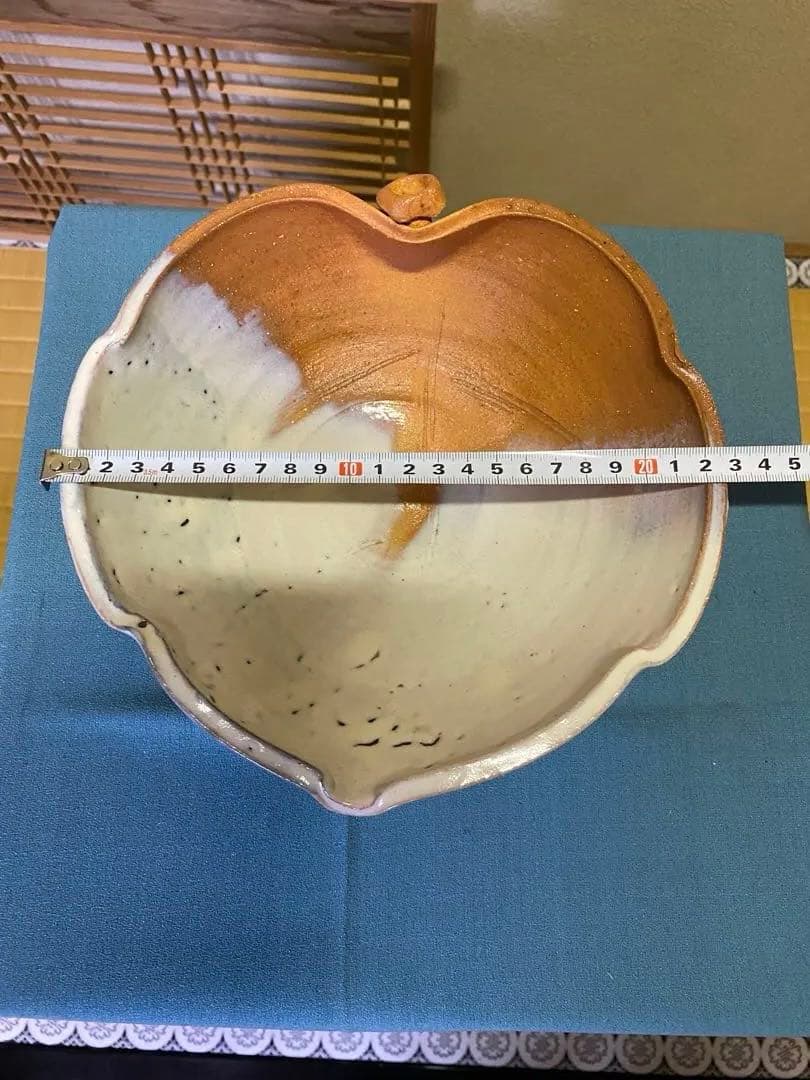 茶道具/花葉鉢 水戸逸雄 萩焼　共箱