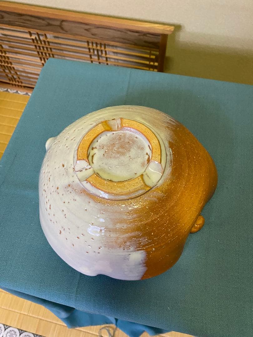 茶道具/花葉鉢 水戸逸雄 萩焼　共箱