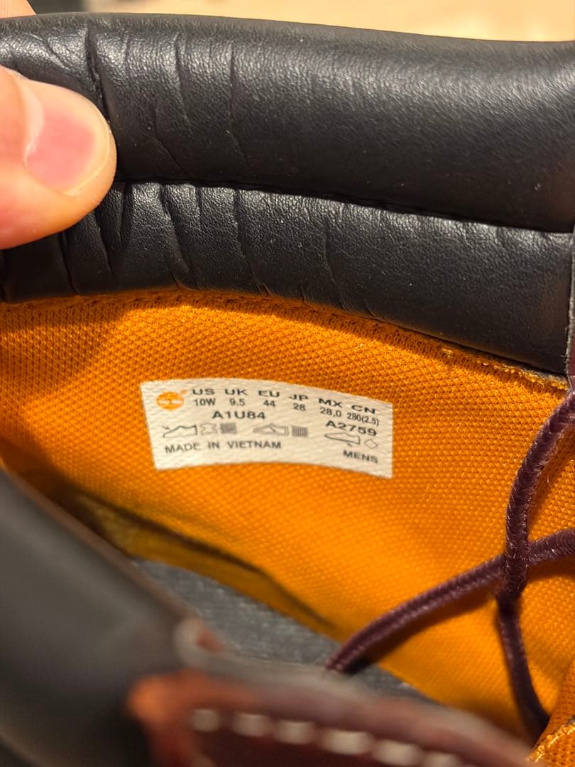 ティンバーランド　ユース6インチベーシックワークブーツ　28cm ブラウンレザー