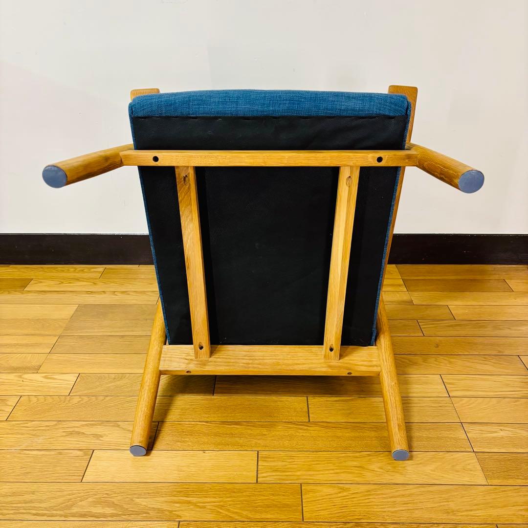 オーク材 ナチュラル モダン アームチェア 1Pソファ ラウンジチェア 北欧