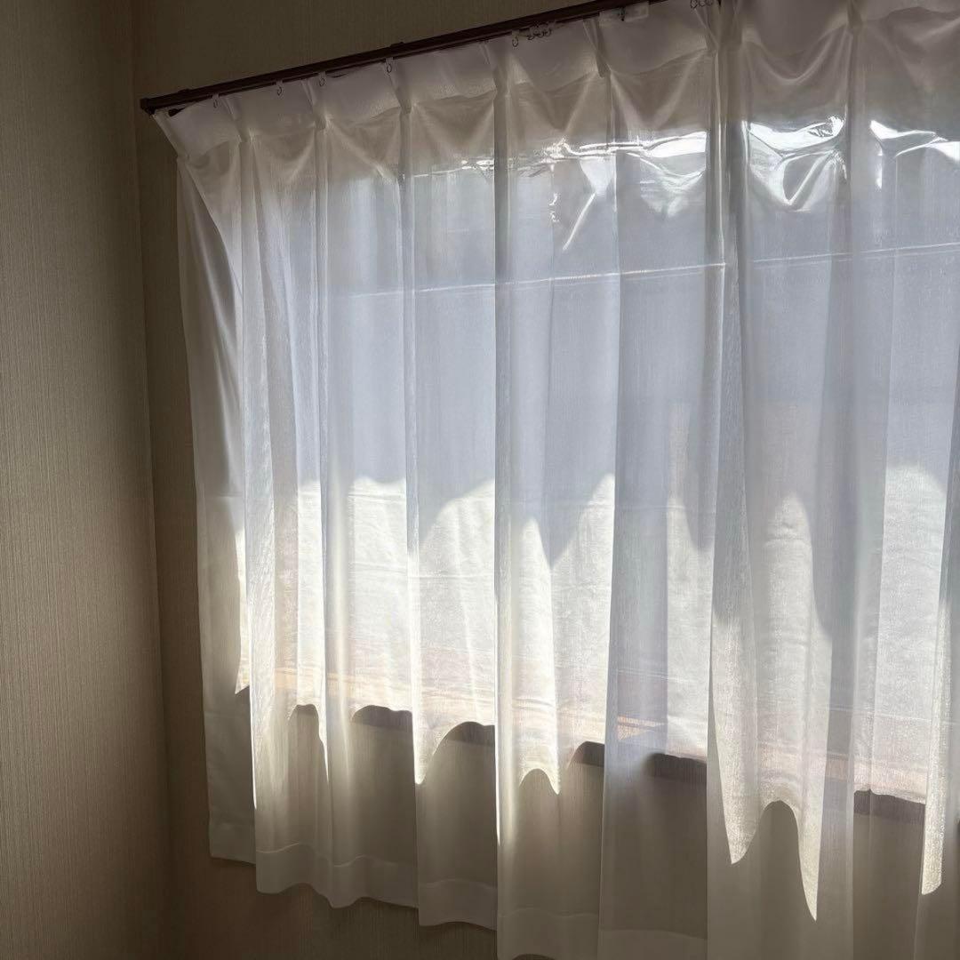 無印良品　8枚セット　プリーツカーテン　4枚　レースカーテン　4枚