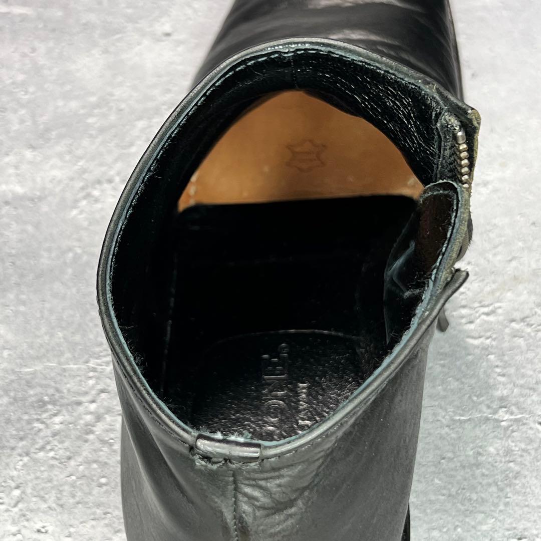 PADRONE サイドジップ チャッカブーツ 41 ブラック ヌバック