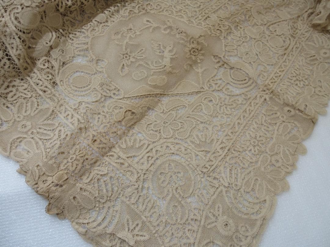 (O-41)汕頭 スワトウ テーブルクロス 刺繍 レース