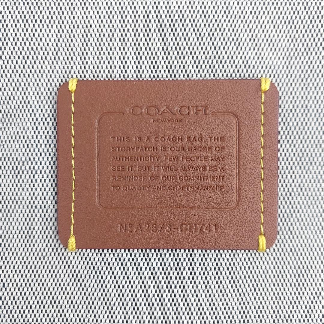 COACH コーチ トートバッグ ストロー かごバッグ スムースレザー ポーチ付