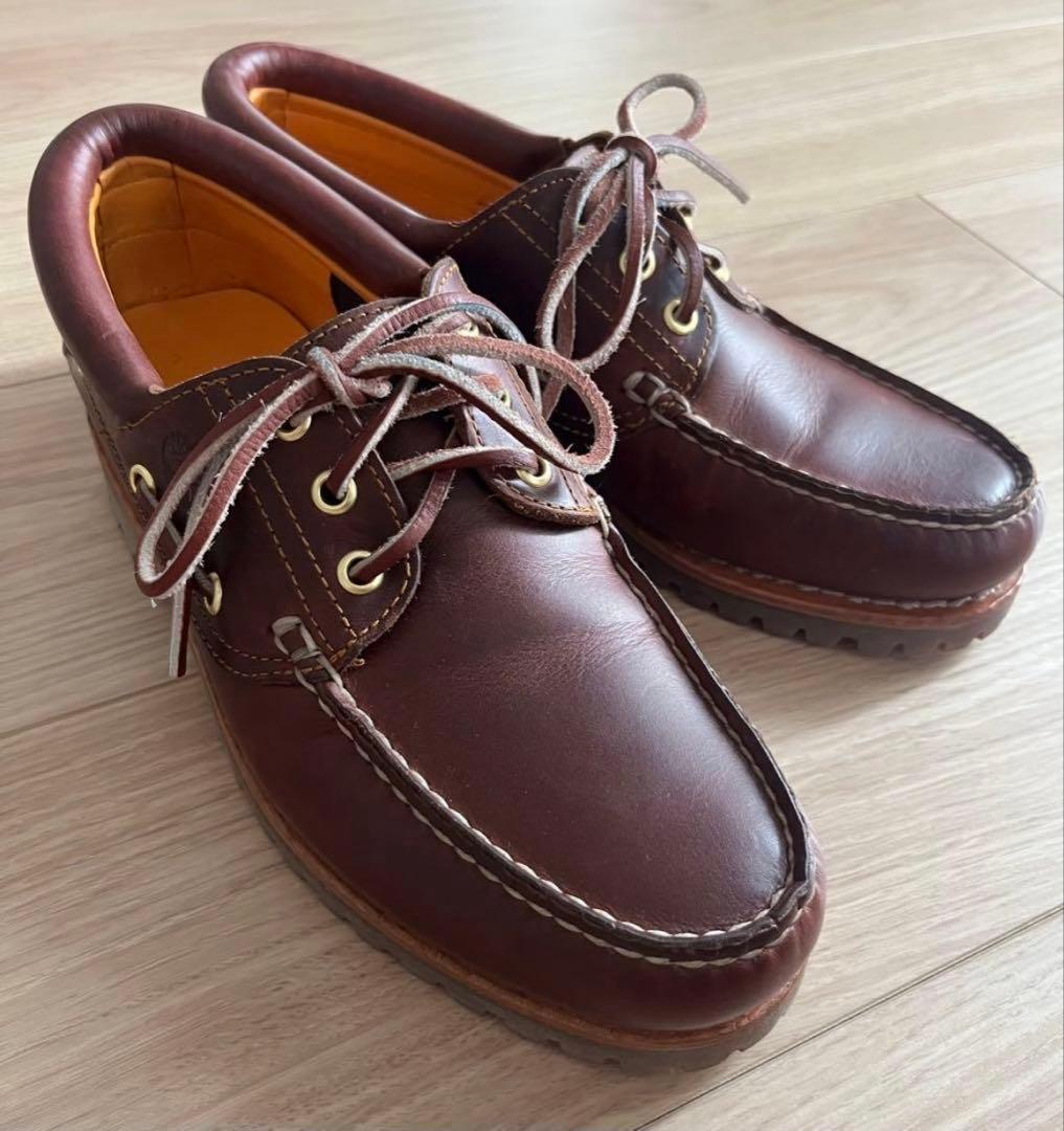 Timberland 3eyeバーガンディ デッキシューズ