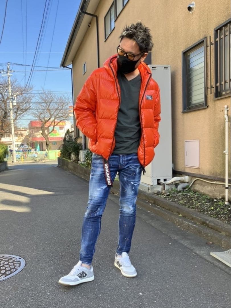 DSQUARED2 21AW極美品 光沢 フーディーダウンジャケット サイズ50