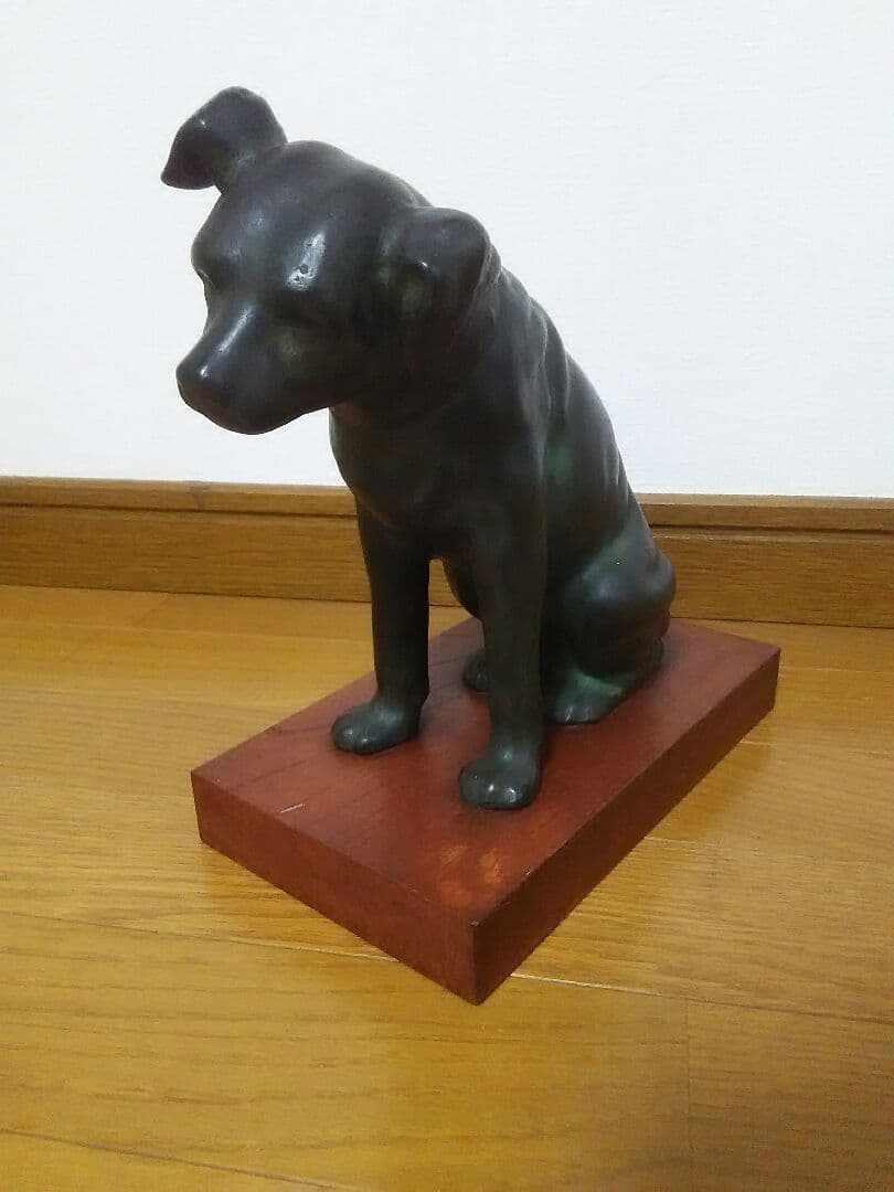 ビクター 犬 陶器像 ガラス像 ブロンズ像 フォーク 箱