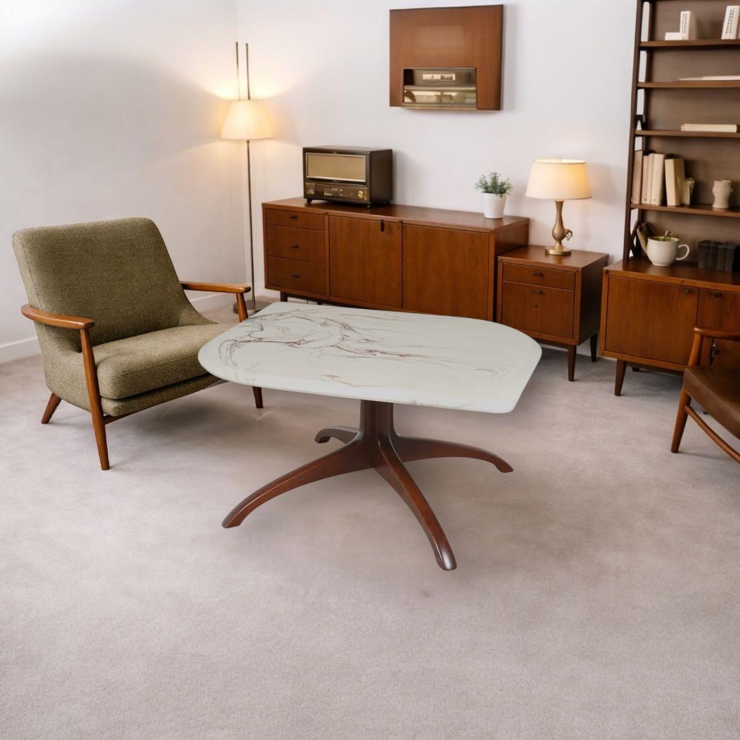 北欧ヴィンテージ 天然石天板 ローテーブル｜デンマーク ミッドセンチュリー