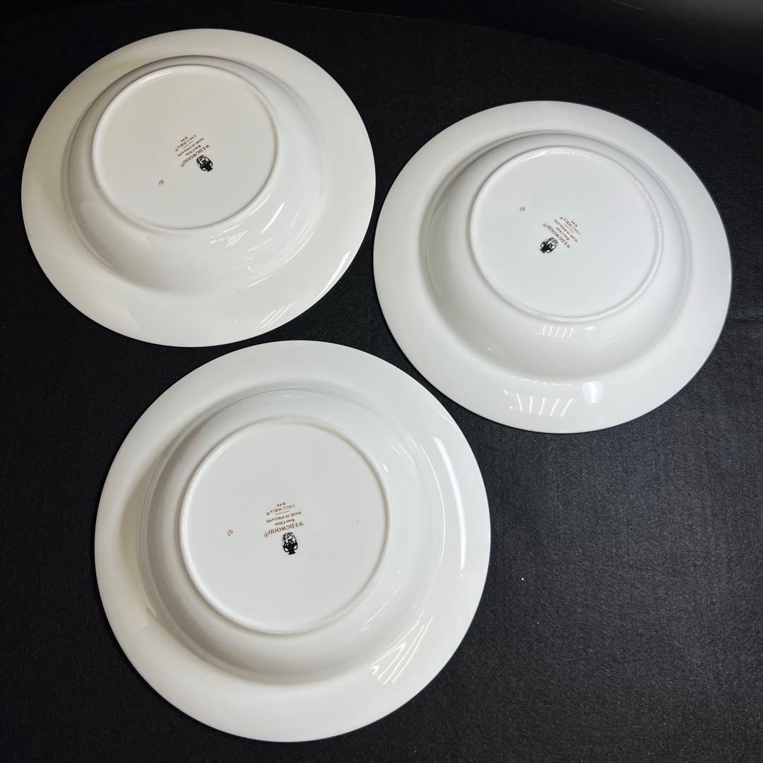 ウエッジウッド最高級シリーズ　コロンビアパウダールビー　スーププレート3枚