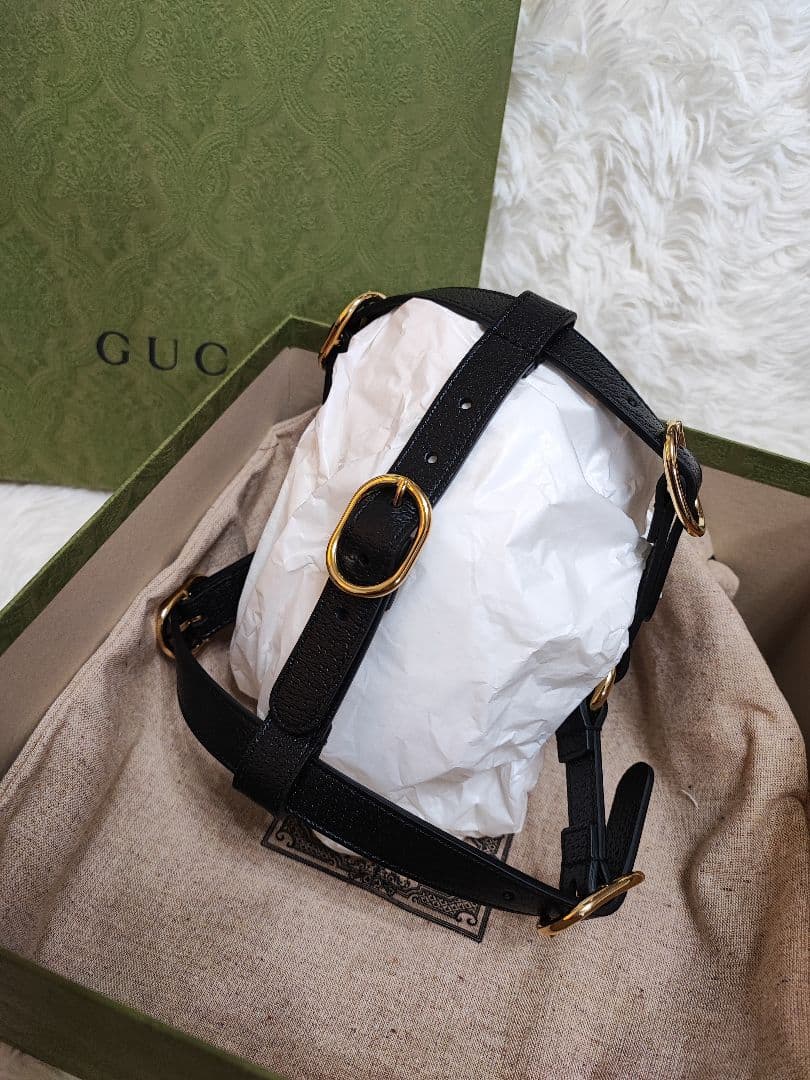 新品 グッチ インターロッキングG ドッグ ハーネス ペット用 散歩 Sサイズ