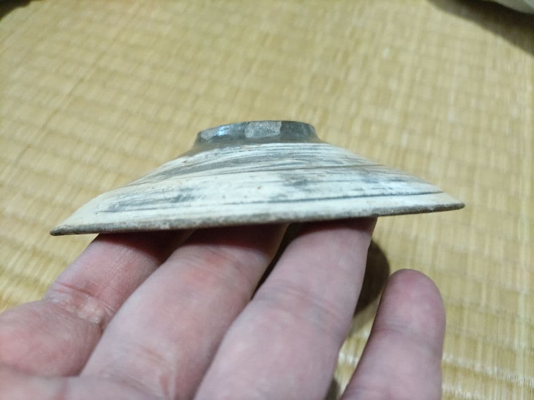 李朝　刷毛三嶋　皿（13.4cm）良品！