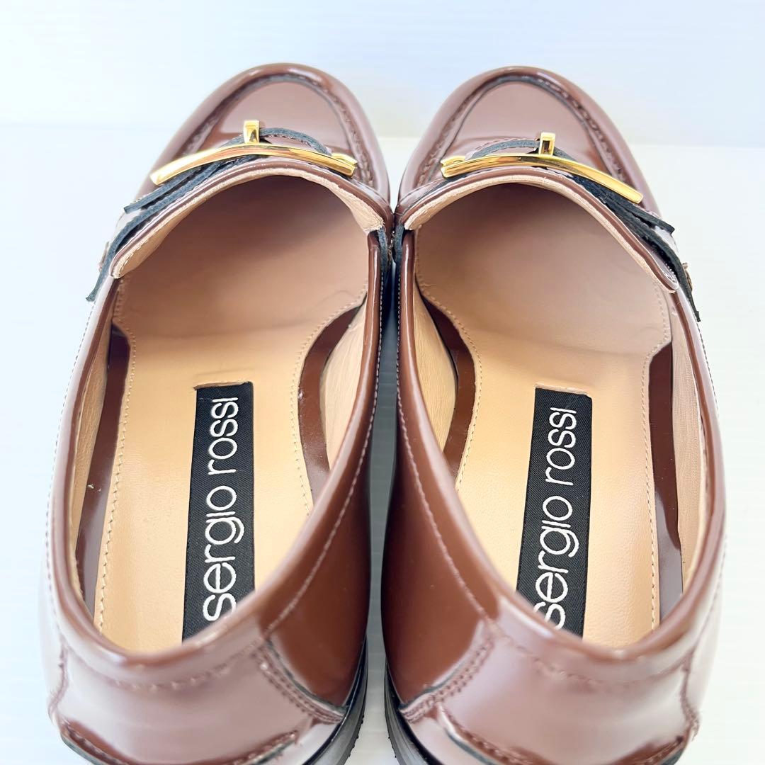 人気✨ セルジオロッシ SR NORA ローファー ブラウン バックル 23