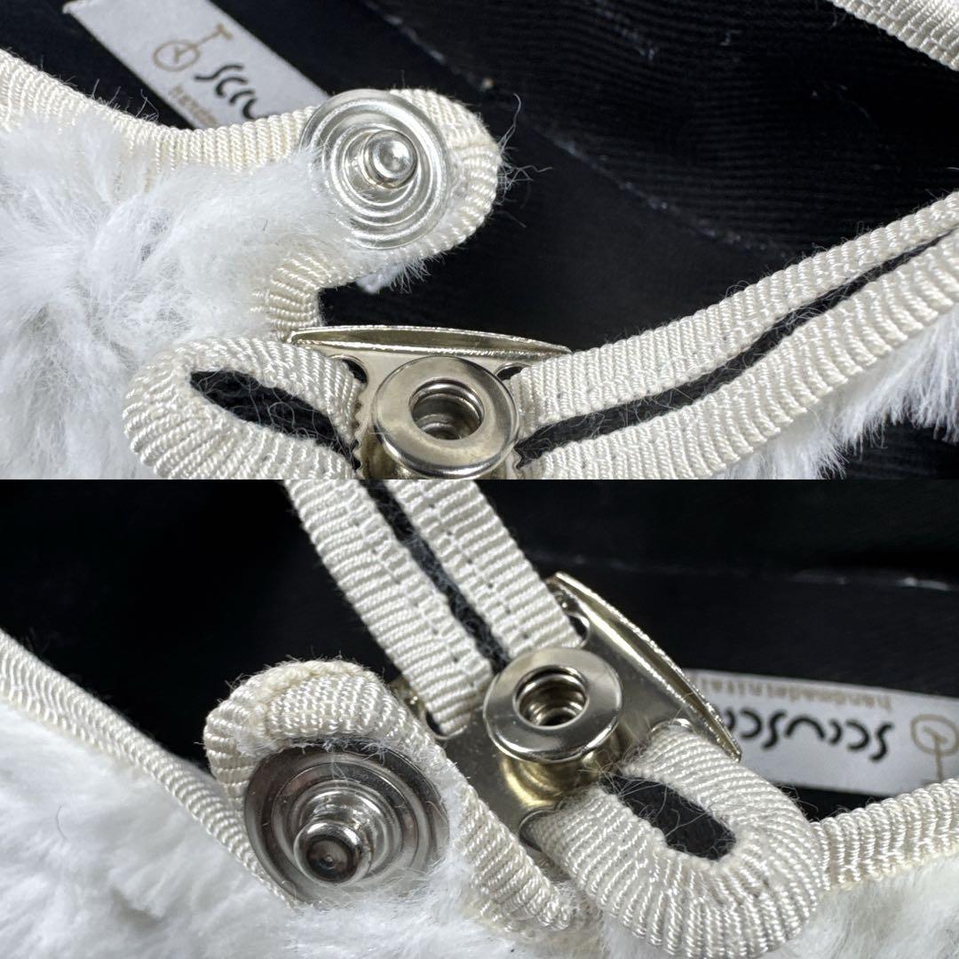 極美品　Sciuscia シューシャ　MARYJANE ファーシューズ　フラット