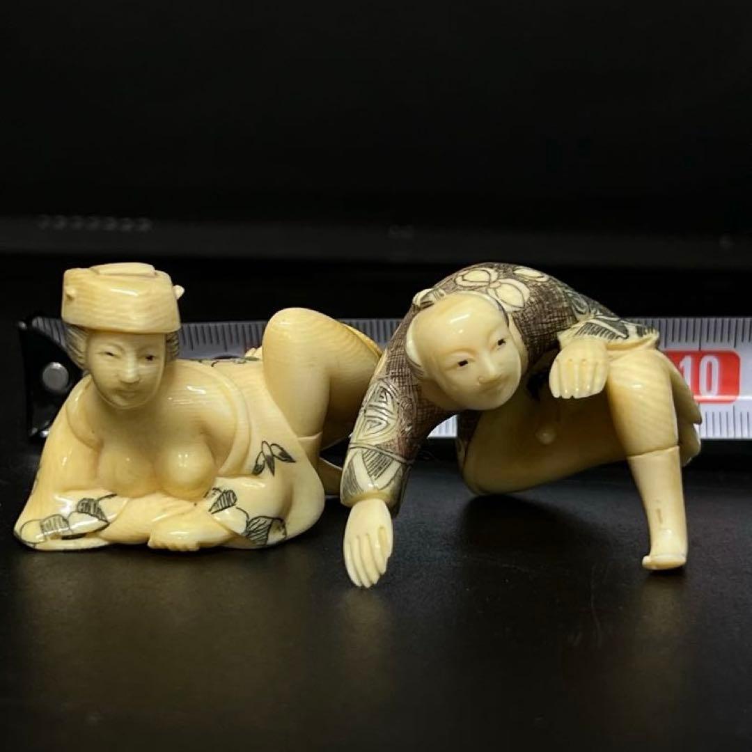 極上春画 根付 重さ:63g 　（提げ物 /緒締め /