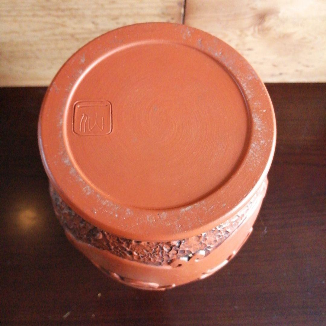 常滑焼　一仙　朱泥花瓶　31cm