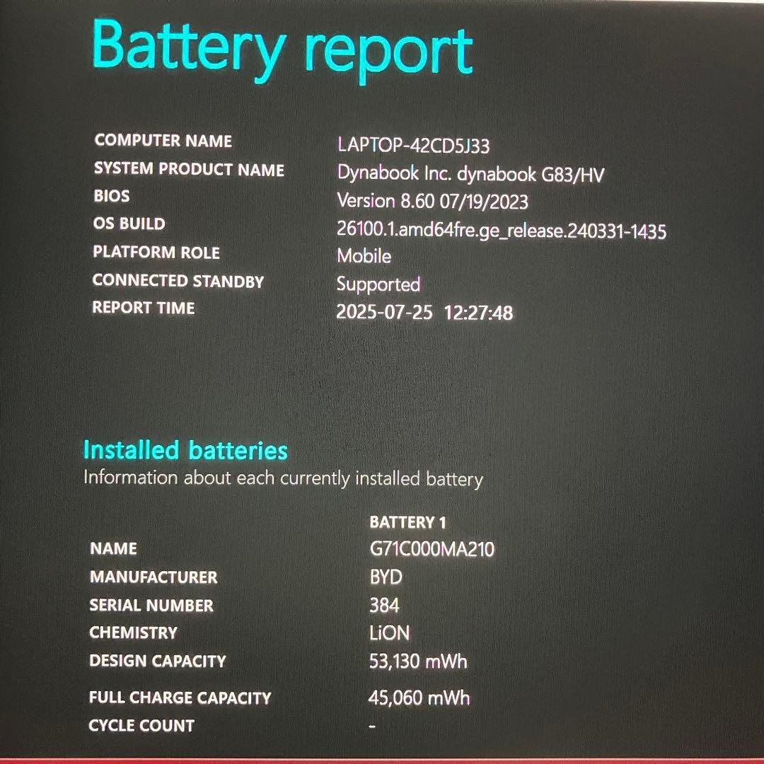 美品 dynabook G83/HV 11世代 i5 16GB FHD オフィス