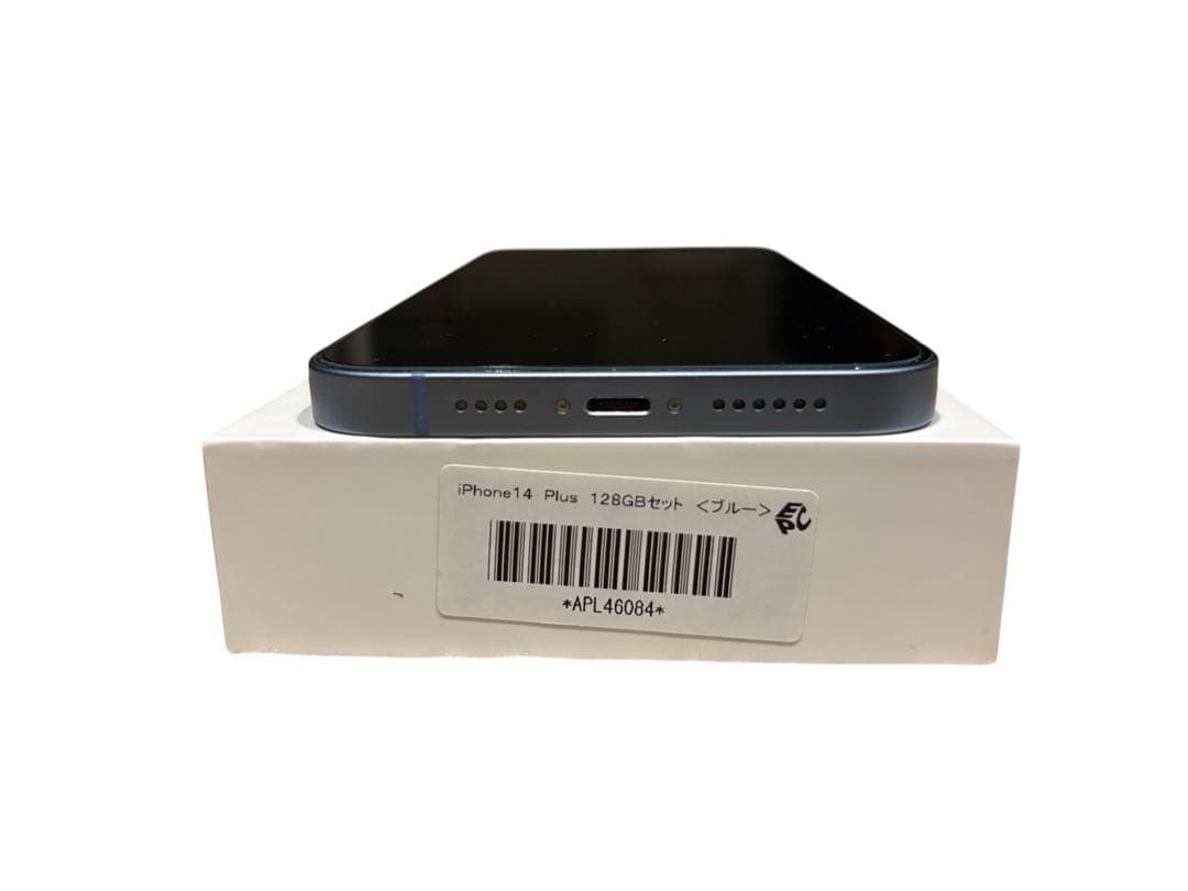 iPhone14Plus128GBブルー SIMフリー 本体箱ケーブル付ケース付