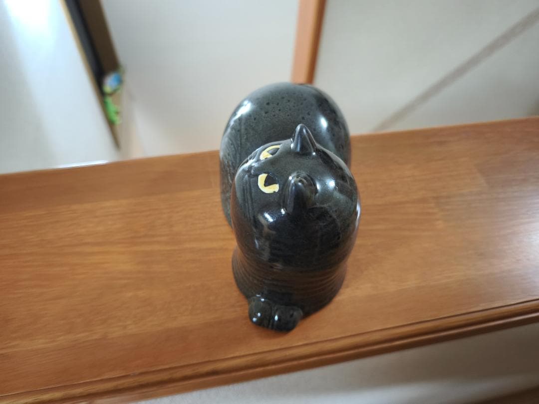 ☆彡リサラーソン　じゃまをする猫　マイ　maj 艶ありブラック