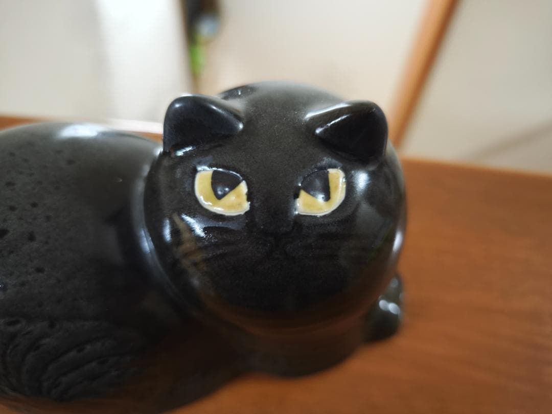 ☆彡リサラーソン　じゃまをする猫　マイ　maj 艶ありブラック